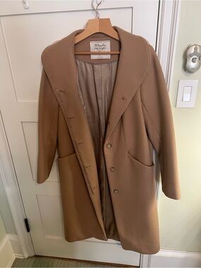 Aritzia Wool-Blend Cocoon Coat in Camel